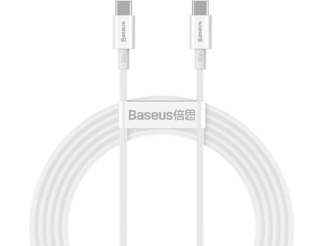 Cable BASEUS Catys-C02 (USB - USB - 2 m - Blanco)