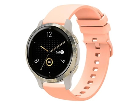 Correa para Garmin Venu 2s 18 mm Correa de reloj de silicona suave de color sólido rosa VENISYMLIS