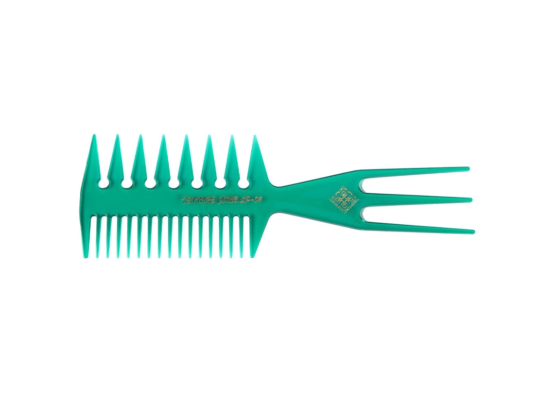 Peine De Pelo De Tres Lados Para Hombres Y Mujeres, Dientes Anchos, Estilo Cabello Aceite Clásico (verde)