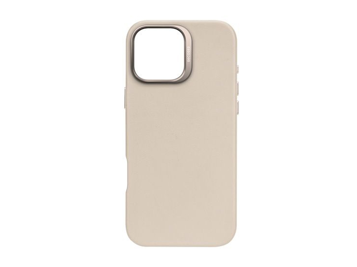 Funda Antichoque Compatible Magsafe para iPhone 16 Pro Max DECODED Piel Beige