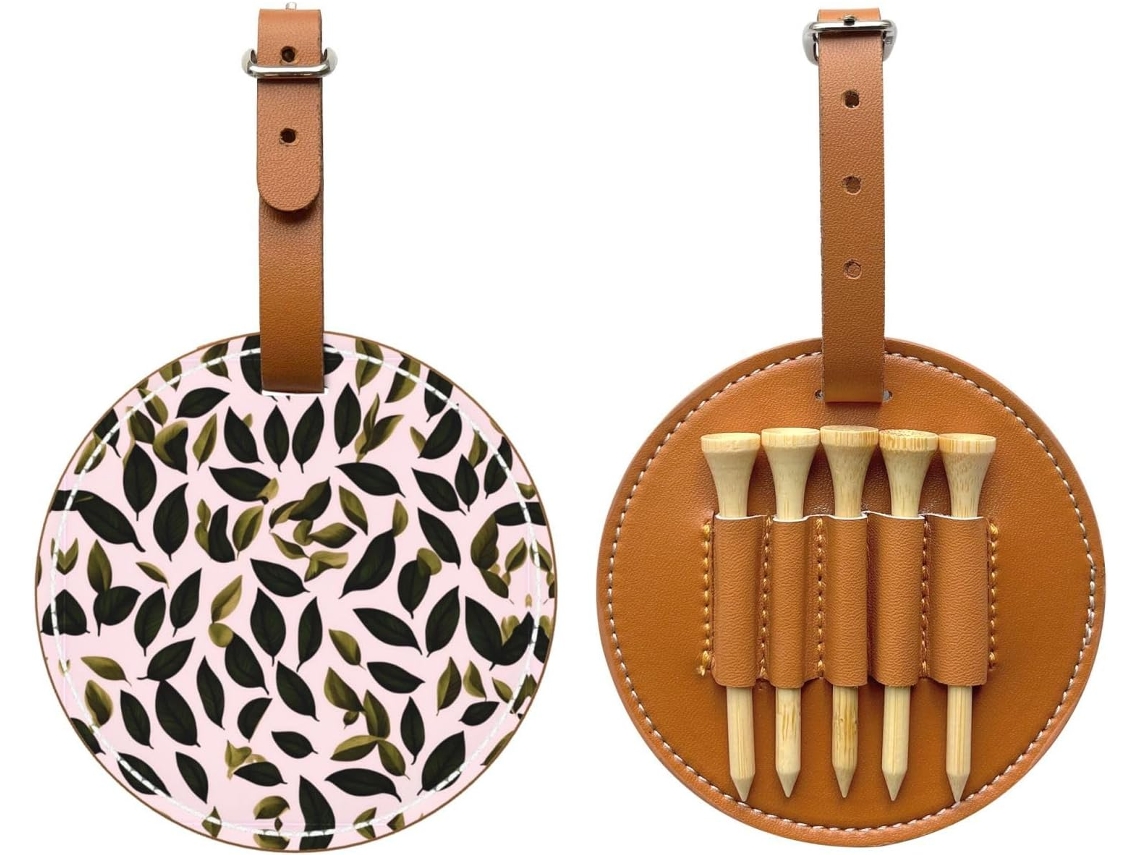 Bolsa Para Tees De Golf Material Pu Impermeable, Resistente Al Desgaste, A Prueba Humedad Clip Cinturón, Hebil