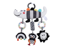 Juguete Colgante Para Cochecito De Bebé, Con Forma De Campana, Blanco Y Negro, Con Peluche Extraíble.