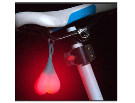 Luces traseras de bola de bicicleta Luces de advertencia de corazón de bicicleta Lámpara de huevo LED esencial Prueba nocturna - ENZONS blancos