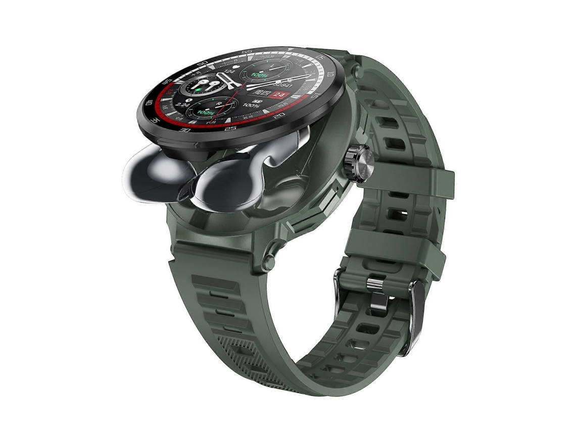 Reloj inteligente D11 con auriculares Bluetooth 2 en 1, bicicleta eléctrica Ly de 1,46 pulgadas (negro)