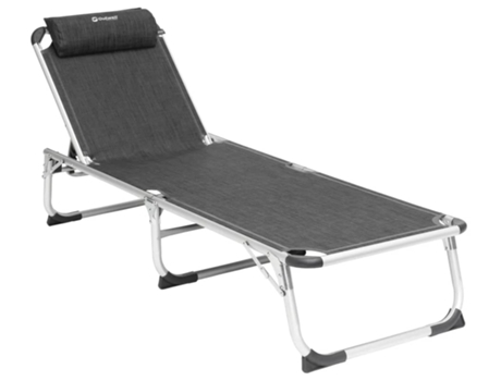 Tumbona plegable New Foundland negro y gris OUTWELL