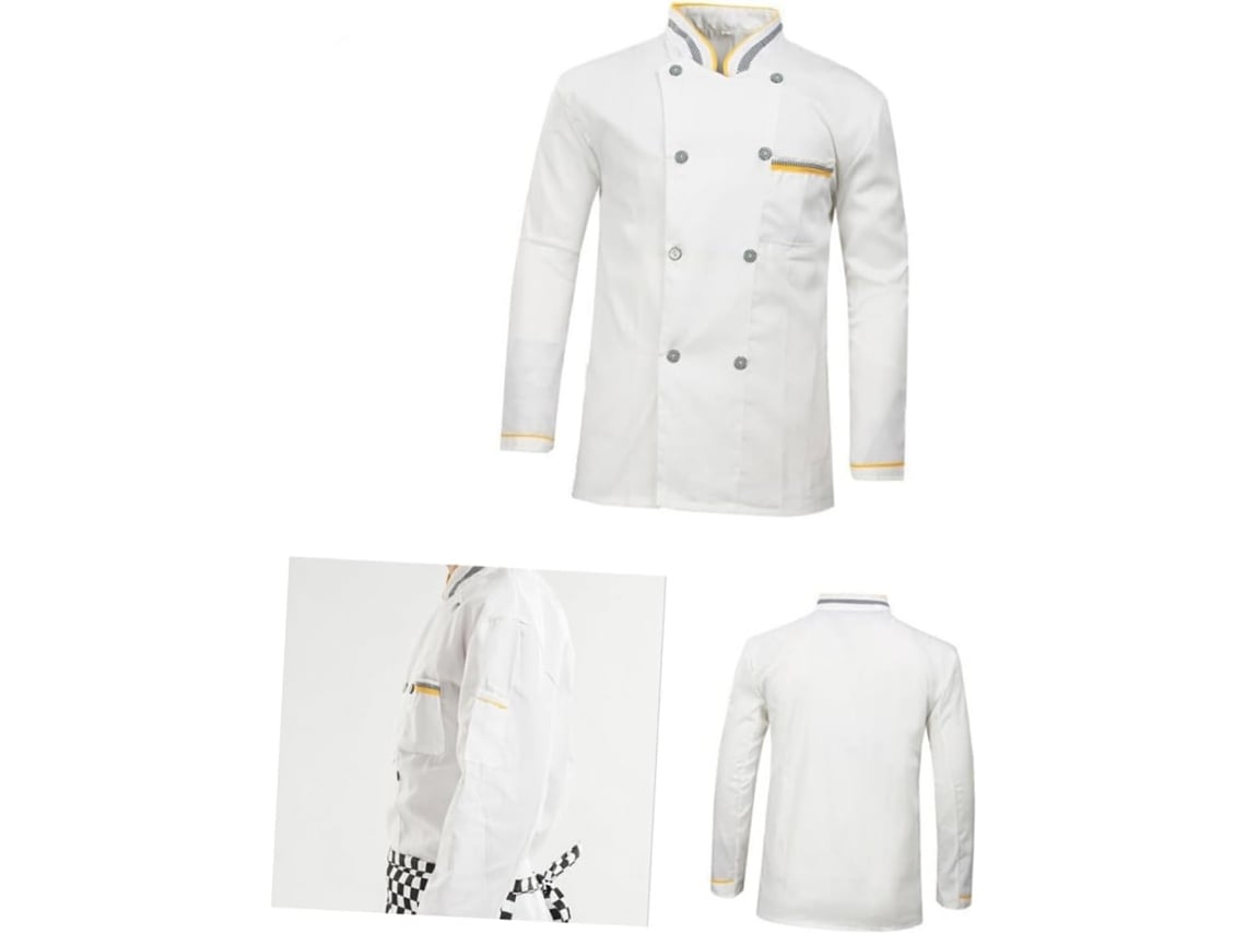 Chaqueta De Chef De Manga Larga, Corte Holgado, Para Panadería, Hotel O Restaurante, Talla Xxxl