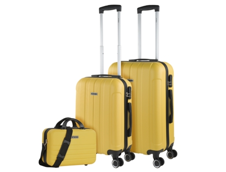 Juego De Maletas Rígidas Abs ITACA Havel amarillo (42X63x24 Cm)