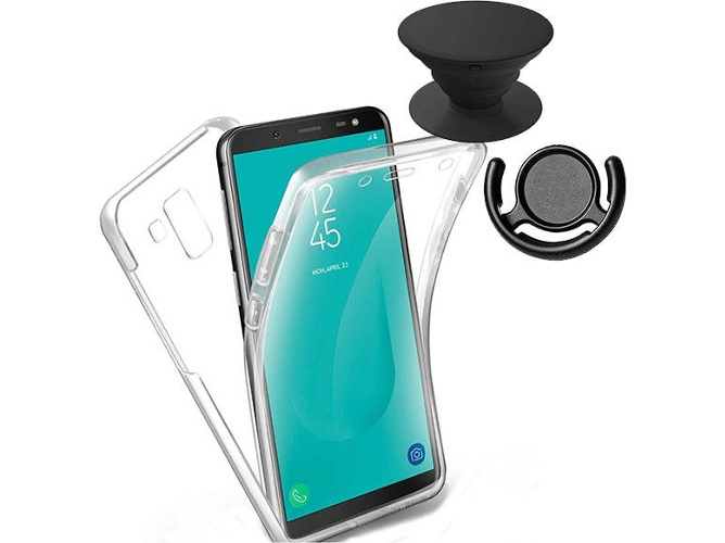 Kit Funda, PopSocket y Soporte PopSocket Samsung Galaxy A70 360º Transparente