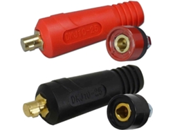 Conjunto De Conectores De Panel De Cable Para Soldadura Tig Dkj10-25 Rápido 2 Pares Negro Y Rojo