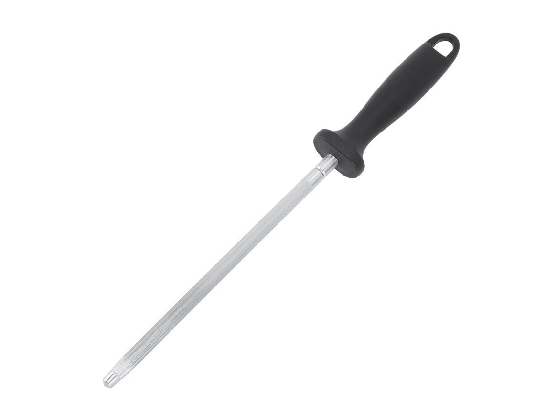 Varilla De Afilado Profesional De Acero Al Carbono Para Cuchillos De Cocina Con Mango Ergonómico De Plástico.