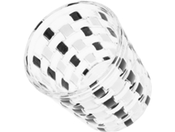 Vaso De Vidrio Blanco Y Negro Con Estampado De Tablero De Ajedrez, Portacepillos De Dientes Familiar