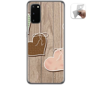Carcasa Samsung Galaxy A41 TUMUNDOSMARTPHONE Corazones Madera Multicolor