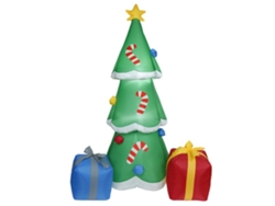 Árbol de Navidad inflable de 1,8 m con luces LED para jardín