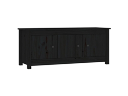 Zapatero VIDAXL Negro Pine Wood (110x38x45,5 cm)