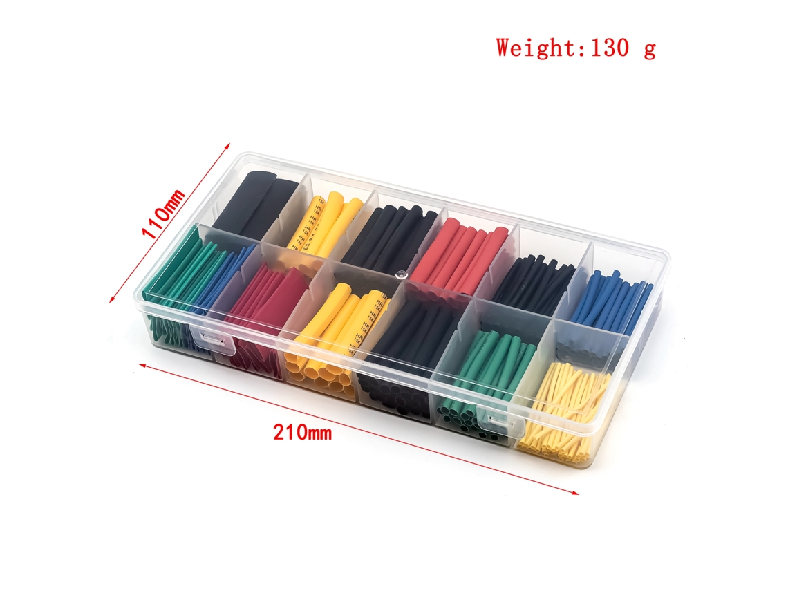 Kit De 280 Tubos Termorretráctiles Para Aislamiento Eléctrico, Conexión De Cables Y Alambres, Inflables Y Resistentes Al Calor.