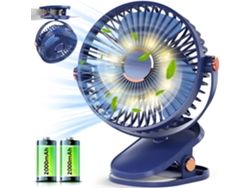 Ventilador de mesa MDUG, dobrável, 3 velocidades, inclinação 180°, silencioso
