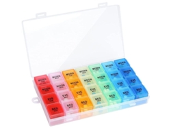 Organizador Semanal De Pastillas, Para 4 Tomas Diarias, Gran Capacidad Para Vitaminas Y Medicamentos.