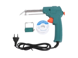 Kit de soldador eléctrico de 220 V con cable y enchufe europeo, verde oscuro