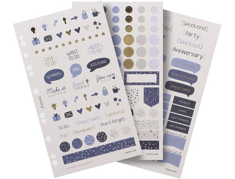 Adhesivos FILOFAX Indigo - 6 Hojas