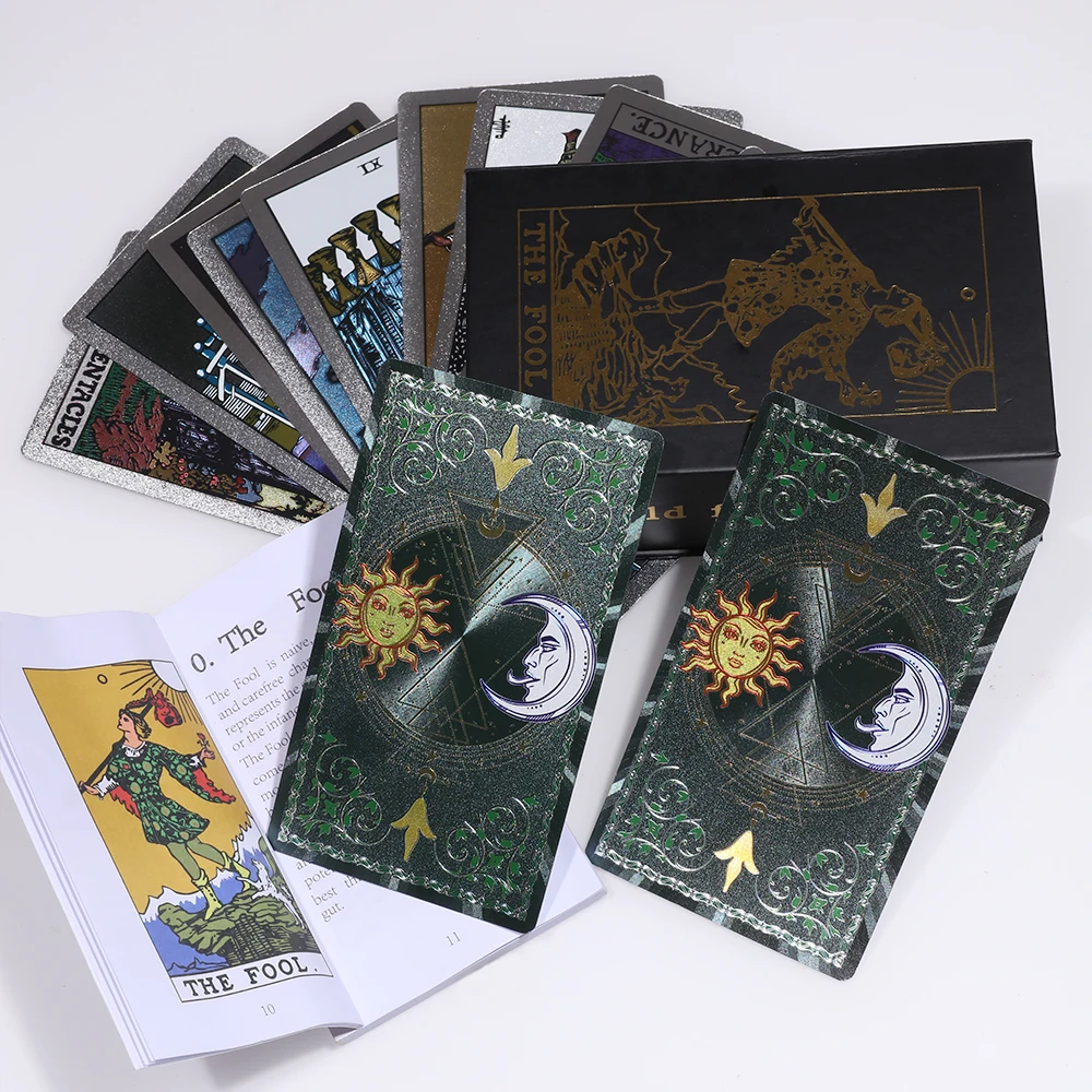 Cartas De Tarot De 7x12 Cm, En Inglés, Resistentes Al Agua, Juego De Adivinación Con Cartas.