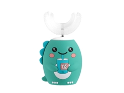 Cepillo de dientes eléctrico para niños, en forma de U, limpieza de 360°, 6 modos, para niños de 7 a 14 años (verde) Spqment