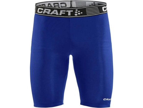 Pantalones Ajustados para Hombre CRAFT Malla Corta Pro Control Compresión Azul para Fútbol (L)
