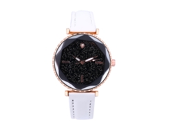 Reloj De Cuarzo Unisex Con Dial Redondo, Elegante Y Casual, Color Blanco