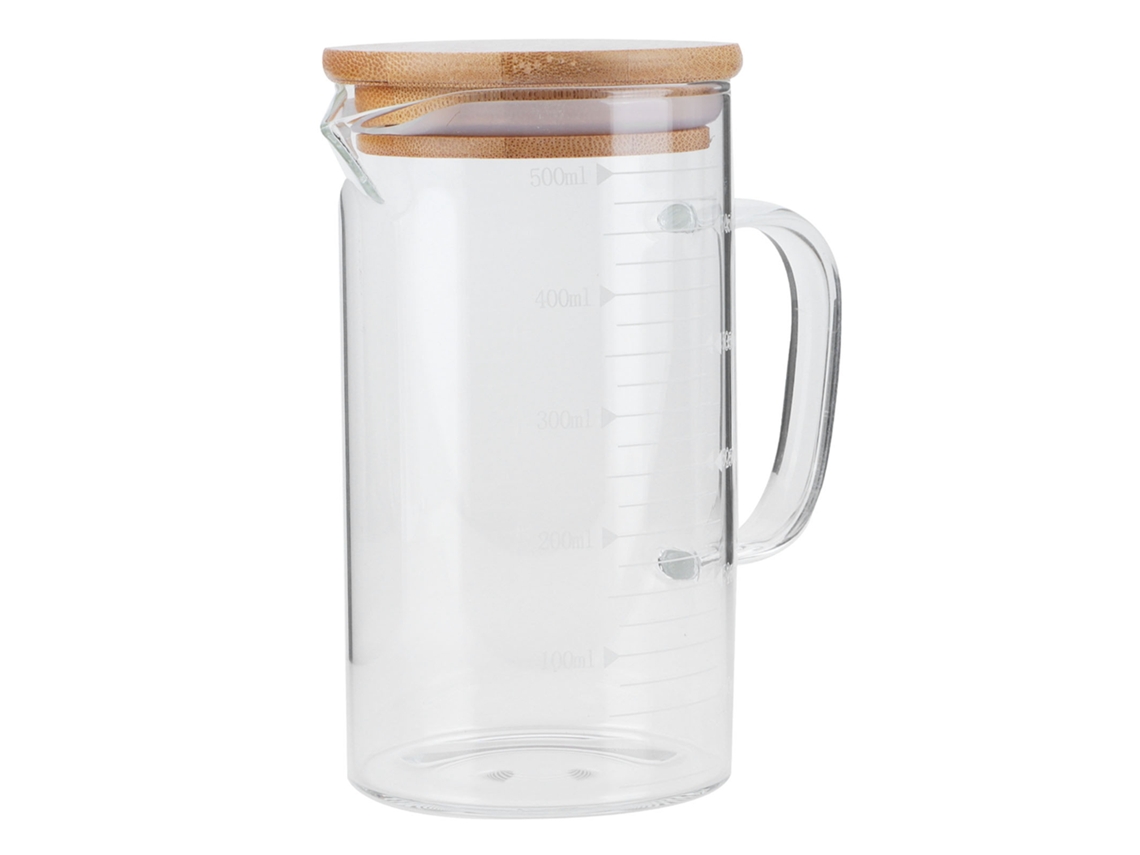 Vaso medidor de precisión, escala graduada en vidrio de borosilicato, garantiza precisión, resistente al calor y a los químicos para uso en laboratorio.