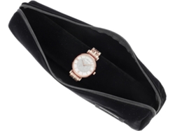 Estuche Enrollable Negra Guardar Joyas Diseño Elegante Cómodo Paquete Portátil Relojes Pulseras Ideal Viajes