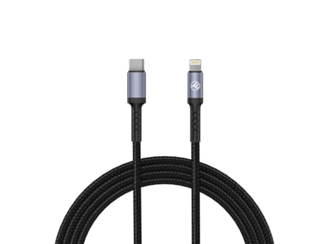 Cable de Datos TELLUR Lightning para Tipo-C 3A Pd30W 2M Nylon Negro