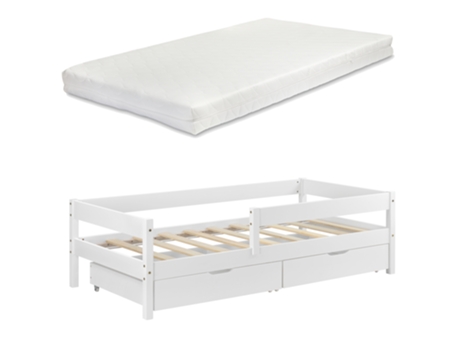 Estructura de Cama Infantil [EN.CASA] (Blanco - Madera - 90 x 200 cm)