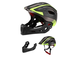 Casco De Bicicleta Infantil Desmontable De Longitud Completa (amarillo Y Negro), Ultraligero Y Transpirable.