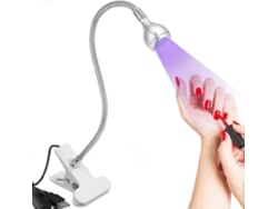 3w Secador De Unhas Lâmpada Uv Profissional Cola Cura Lâmpada Com Cabeça Ajustável Prata Dedo Secador De Unhas Lâmpada Uv