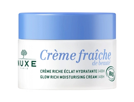 NUXE Crème Fraîche de Beauté Crème Riche Éclat Hydratante 48H Bio 50 Ml