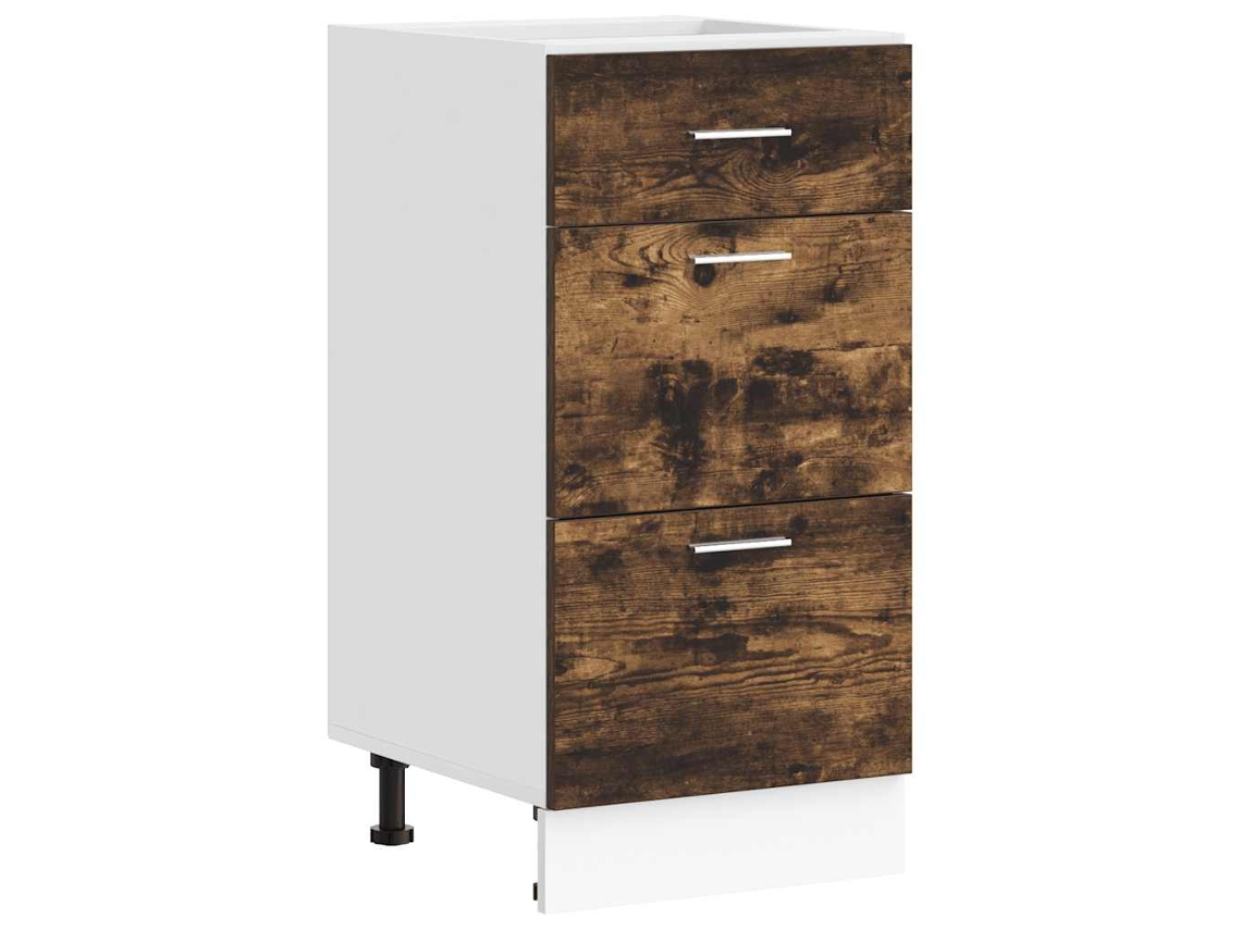 Maison Exclusive - Armario Bajo "lyon" Roble Ahumado 40x46x81,5 Cm Madera De Ingeniería