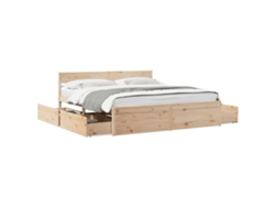 Maison Exclusive - Estructura De Cama Sin Colchón Madera Maciza De Pino 200x200 Cm