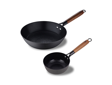 Set de Sartenes MASTERPRO Odin (Negro - Aluminio - Hierro Fundido - 2 Piezas)