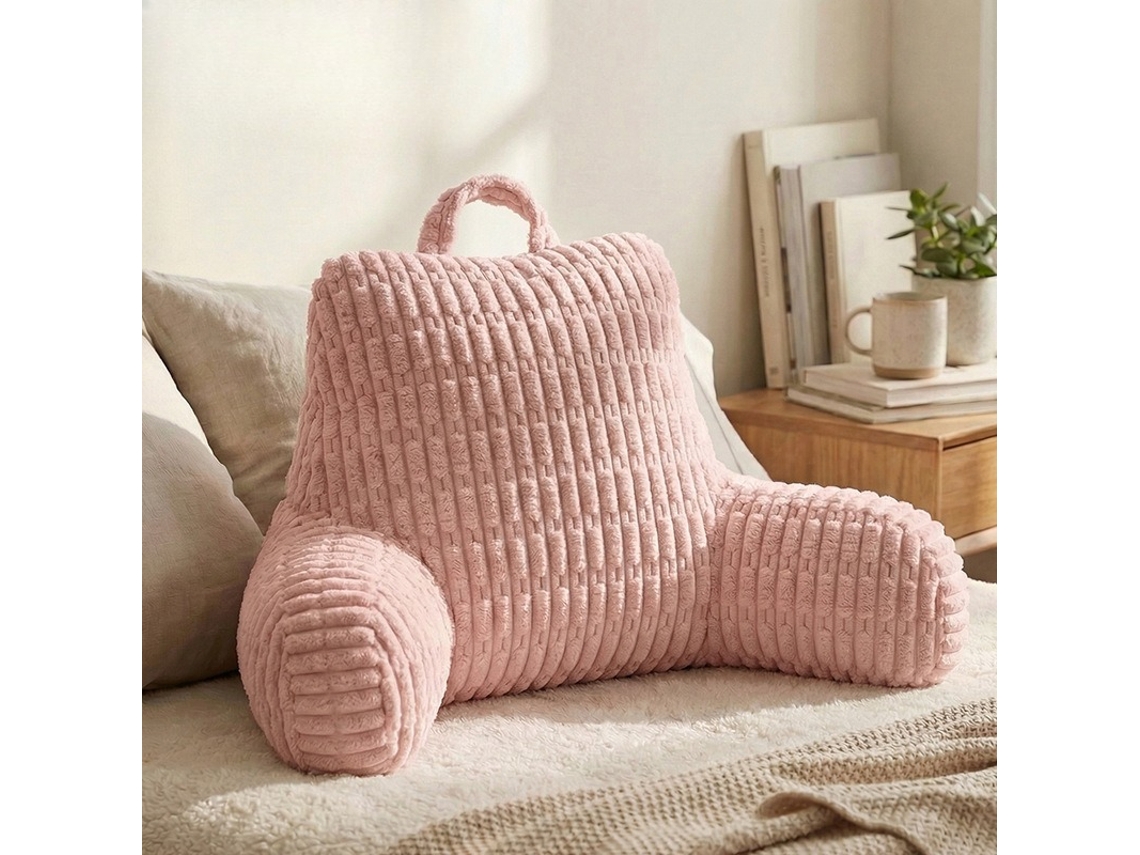 Almohada De Lectura Portátil Con Brazos, Suave Y Cómoda, 60x40x40cm,rosa Gertiz