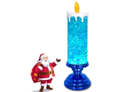 Velas Navideñas Led Giratorias E Intermitentes, Resistentes Al Agua, Recargables Mediante Usb, Sin Llama Y Con Base Azul.