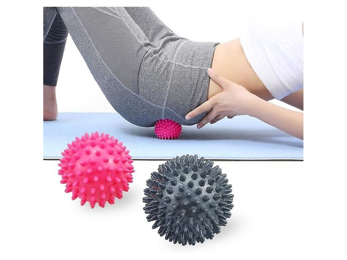 Juego De Pelotas De Masaje Con Forma De Erizo: Pelotas Con Puentes Para Masaje Muscular (juego De 2)