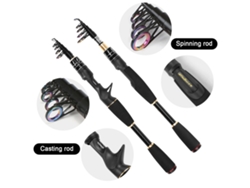 Danu26-cañón De Pesca Telescópico De Carbono Ligero Ultra Sensible Para Agua Salada Y Dulce, Portátil 2.1m