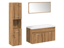 Maison Exclusive - Juego De Muebles Baño 5 Piezas Madera Ingeniería Roble Artisan