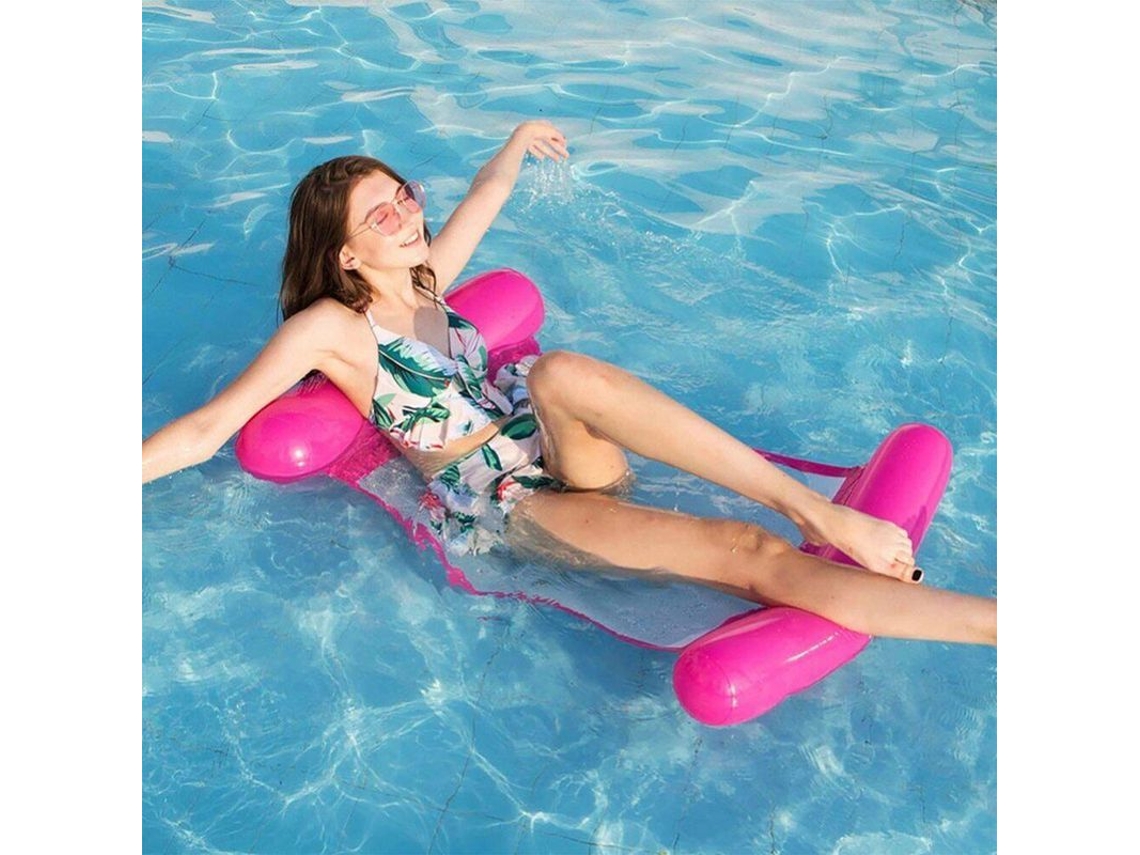 Hamaca Flotante Inflable Para Piscina, Sofá Hamaca Acuática, Rosa Sfy
