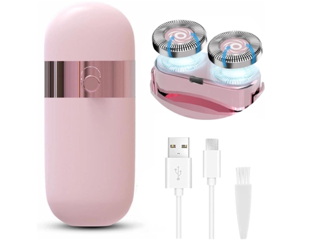 BISBISOUS S103 Depiladora portátil impecable, sin dolor, para rostro, barbilla, labios, bikini, brazos, axilas, rosa