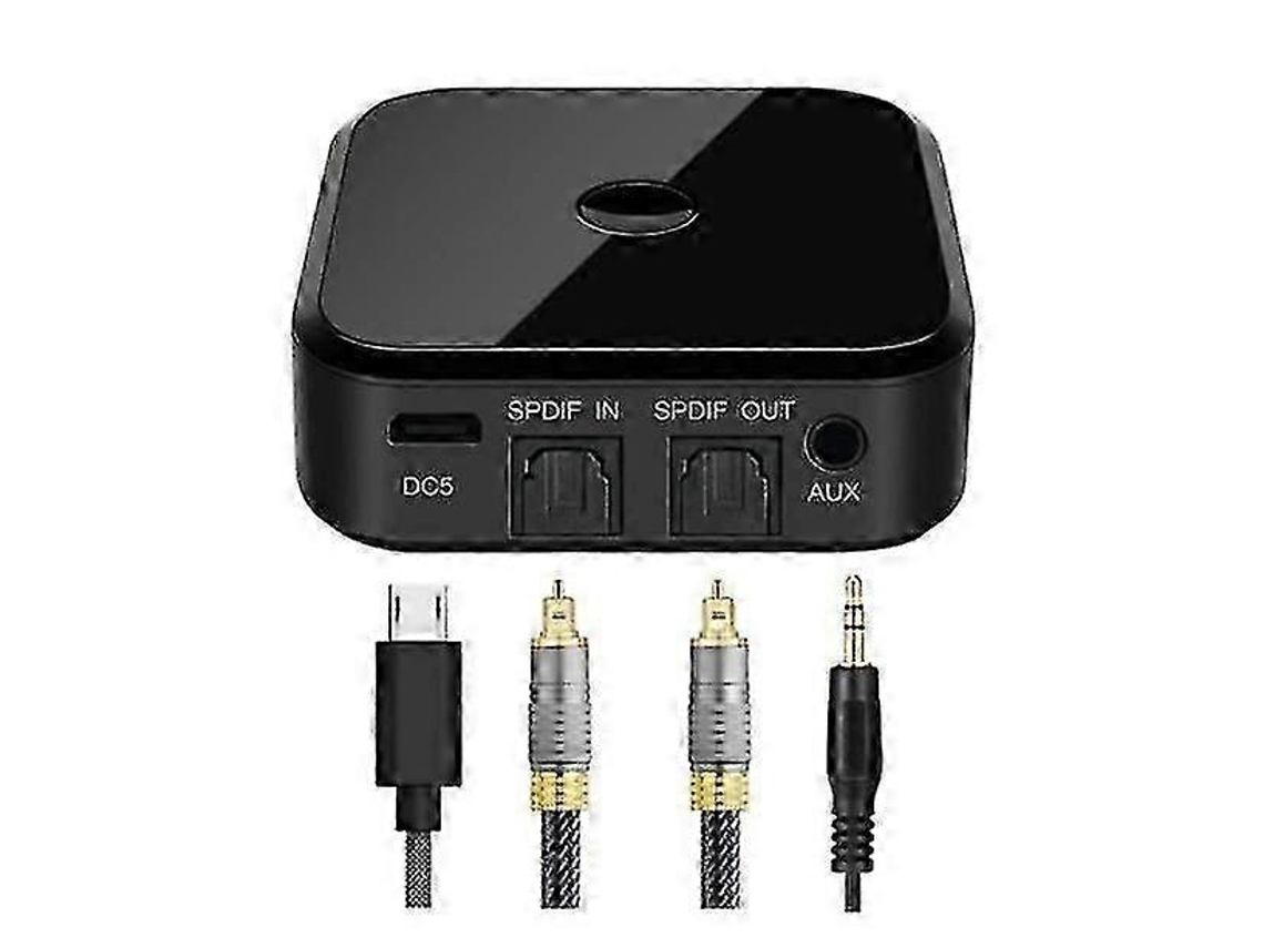 Transmisor y receptor de audio óptico Bluetooth 5.0 con adaptador auxiliar Rosewell