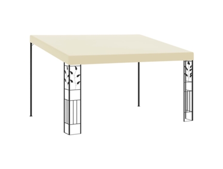 MAISON EXCLUSIVE Cenador con montaje en la pared crema 4x3x2,5 m