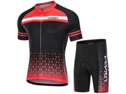 Conjunto De Maillot De Ciclismo Para Hombre Con Mangas Cortas Y Culotte Acolchado: Transpirable Y De Secado Rápido.