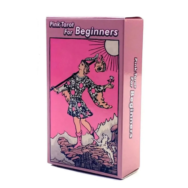 Una Baraja De Tarot De Color Rosa Brillante, Ideal Para Principiantes, Que Consta De 78 Cartas Y Una Baraja De Oráculo Clásica.
