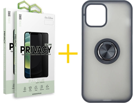 Carcasa + 2 Protectores de Pantalla para iPhone 12 Pro Max SKYHE Negro