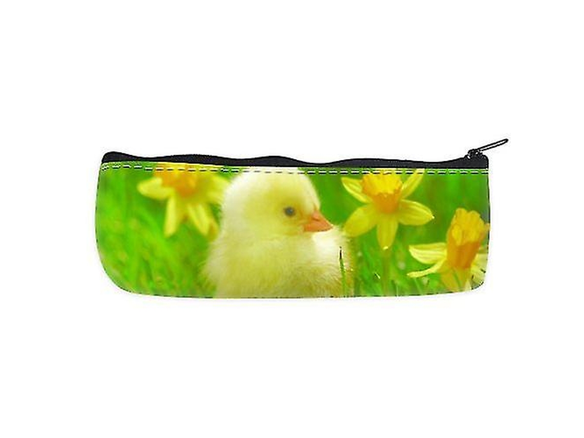 Estuche escolar con diseño de flores y plantas de los patitos, bolsa organizadora con cremallera, Chennnls